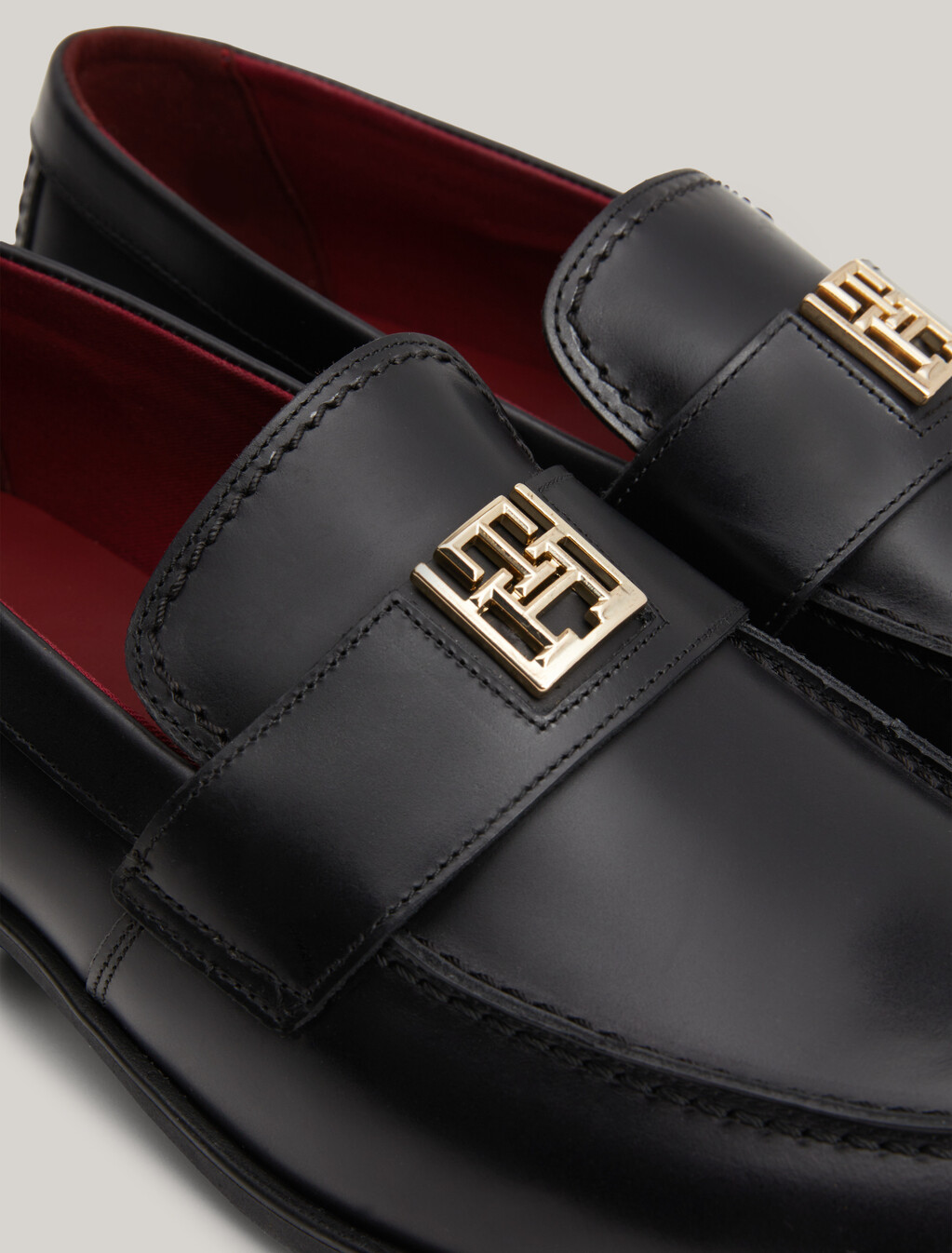 Elevated Leather Loafers, Black, hi-res