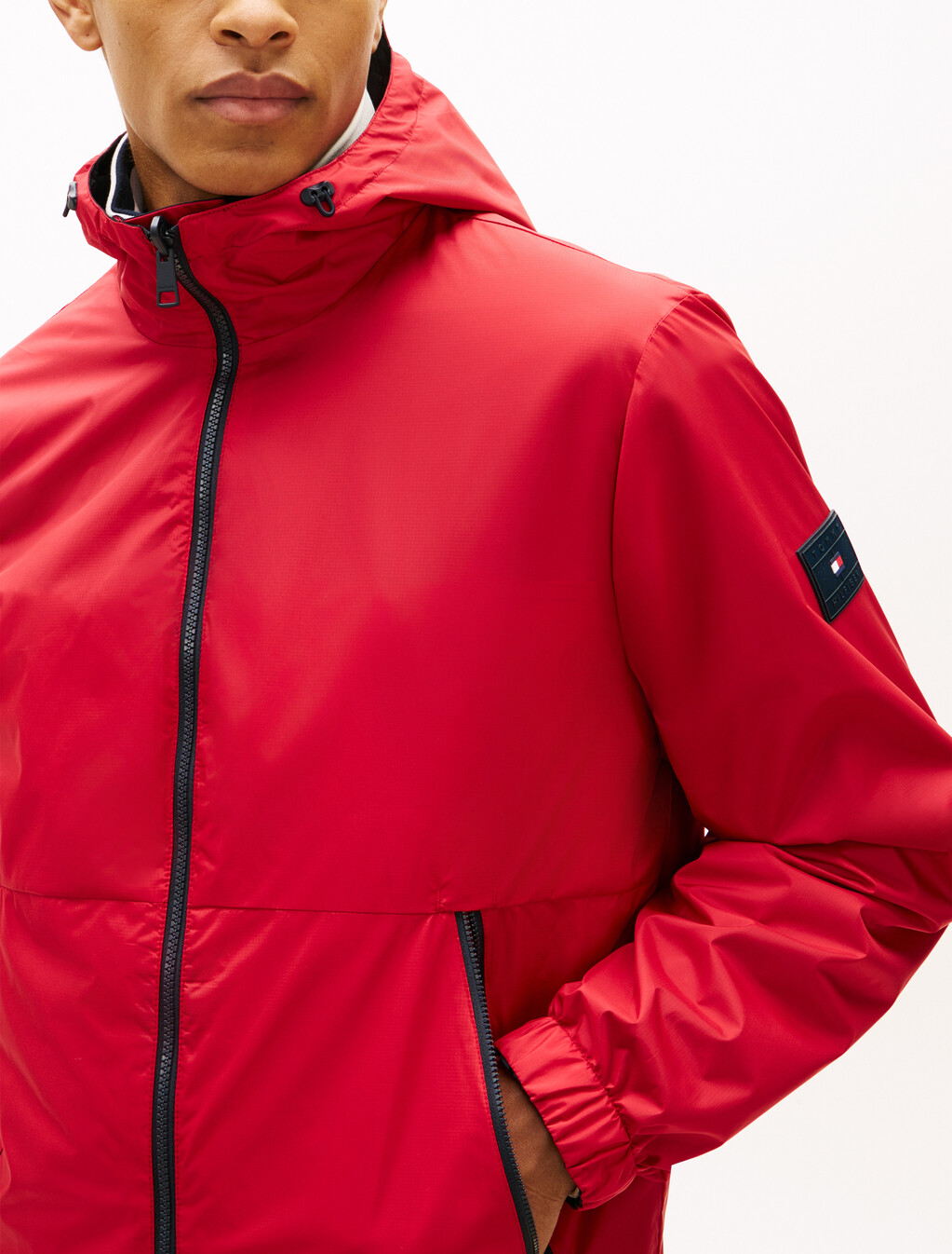 Reversible Color Block Jacket, Desert Sky, hi-res