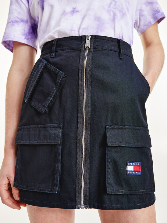 Tommy Badge Multi-Pocket Mini Skirt