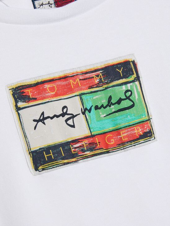 TOMMY HILFIGER X ANDY WARHOL FLAG CROPPED T-SHIRT