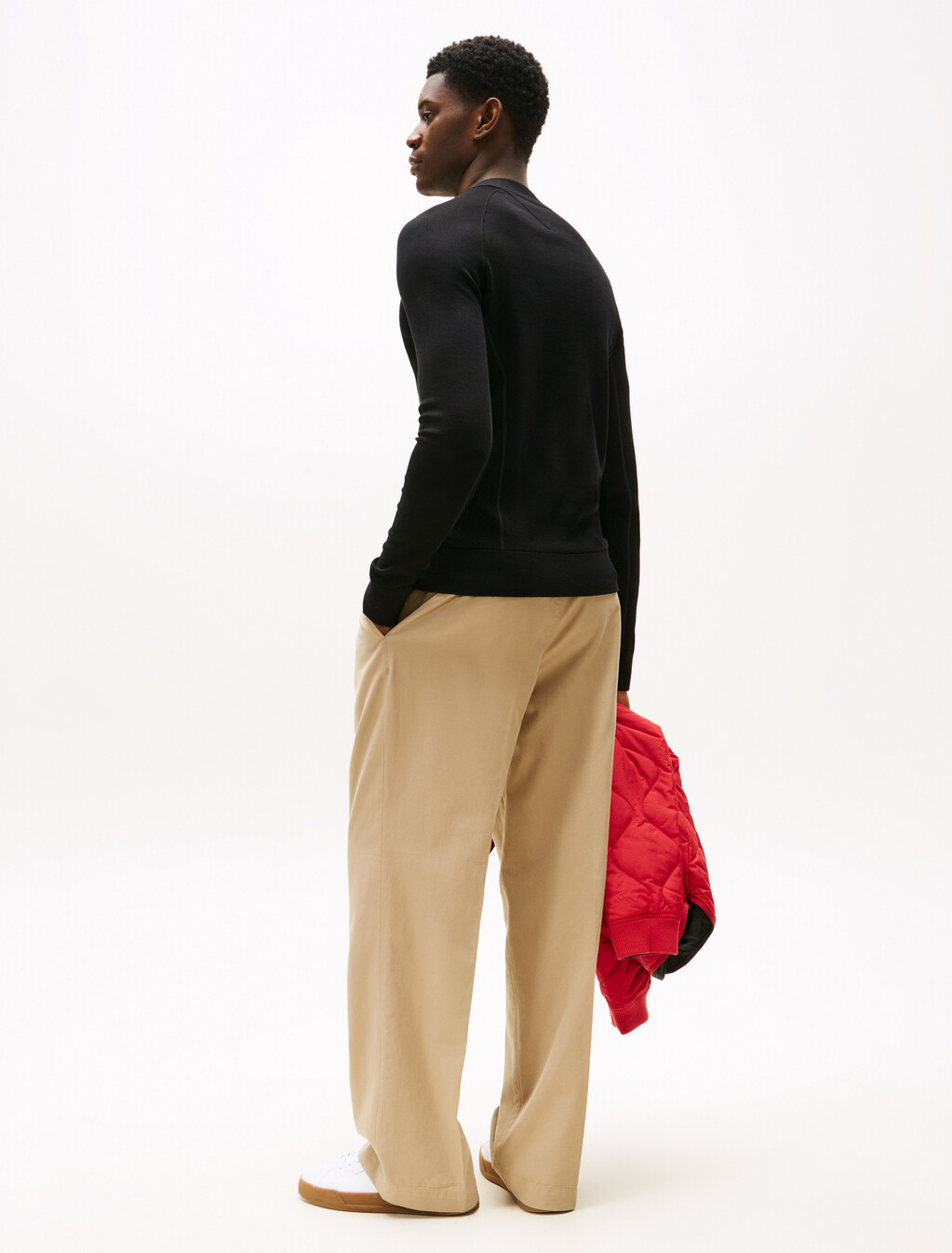 The APXGP Collection Wool Mock Neck Jumper, Black, hi-res