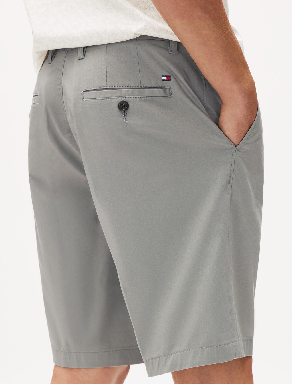 Brooklyn Cotton Satin Shorts, Hydrogen Grey, hi-res