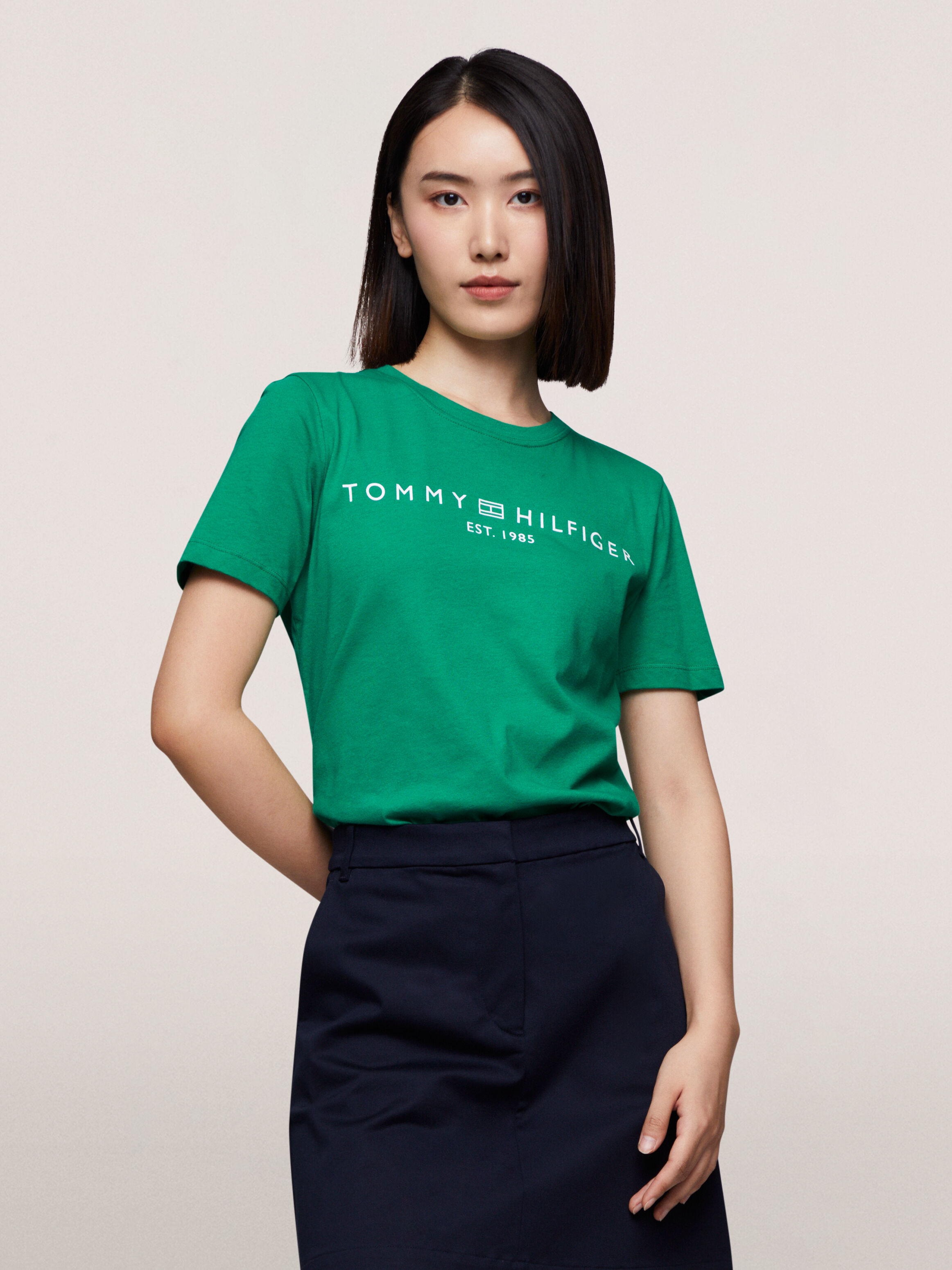 Green tommy hilfiger t shirt top