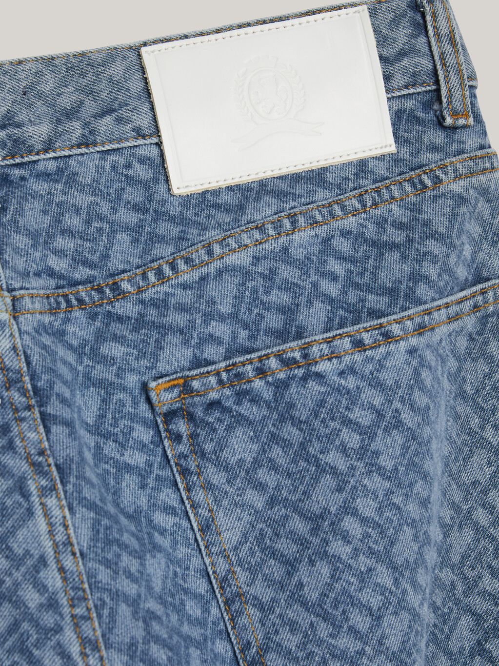 Dad Relaxed Straight TH Monogram Jeans, Indigo Blue, hi-res
