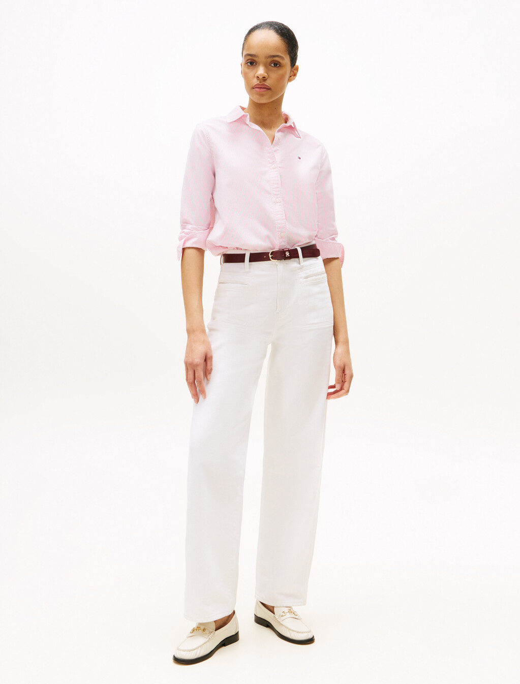 Asia Fit Relaxed Oxford Shirt, Classic Ithaca Stp/ Mid Pink, hi-res