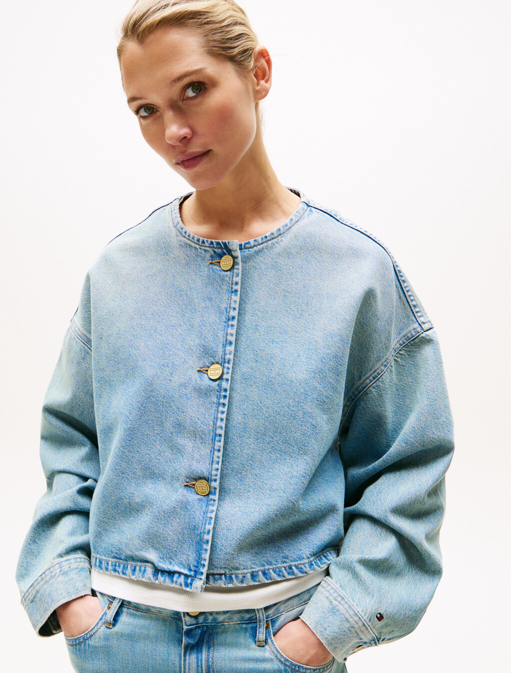 Denim Short Jacket, Lex, hi-res