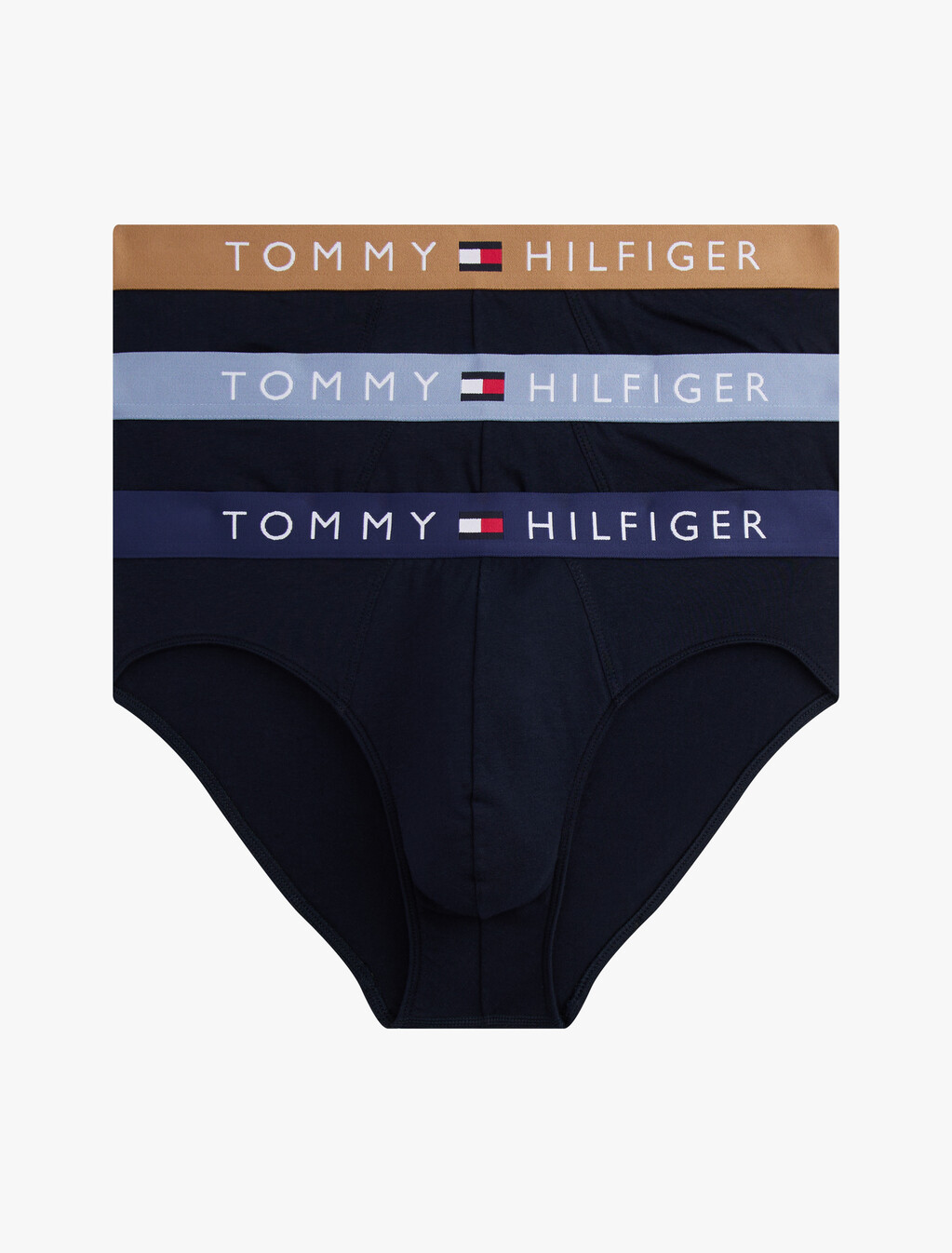 3 Pack Logo Brief, Prp Nvy/Hckory/Brk Blu, hi-res