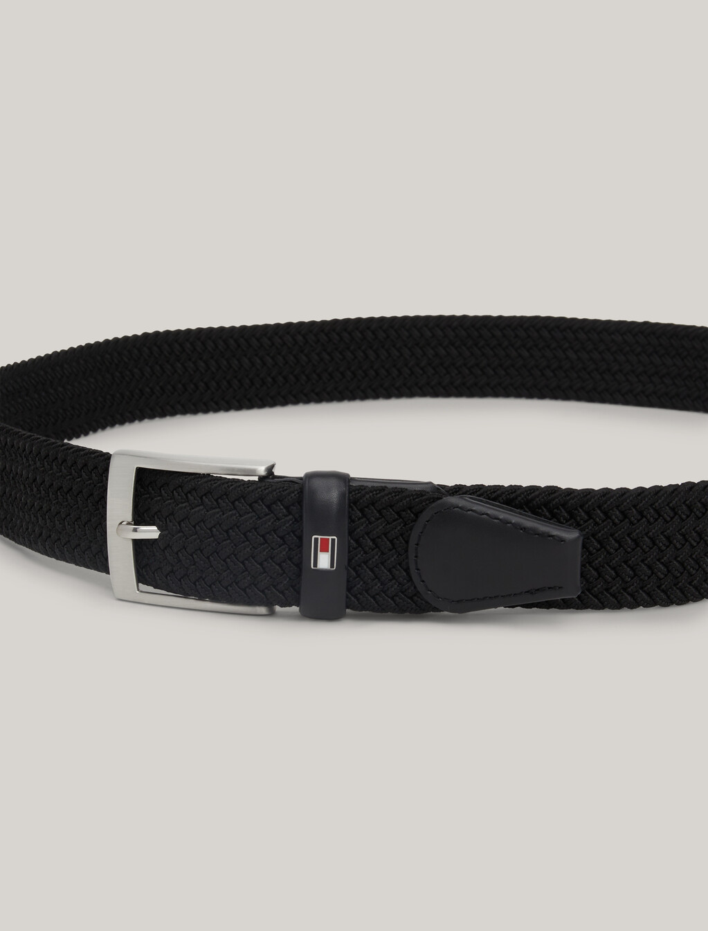 Fabric Braided Belt, Black, hi-res