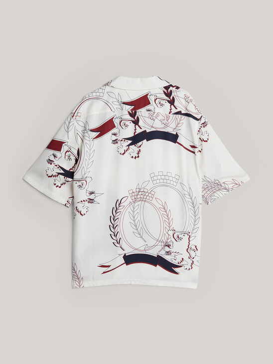 Crest Cuban Collar Relaxed Short Sleeve Shirt