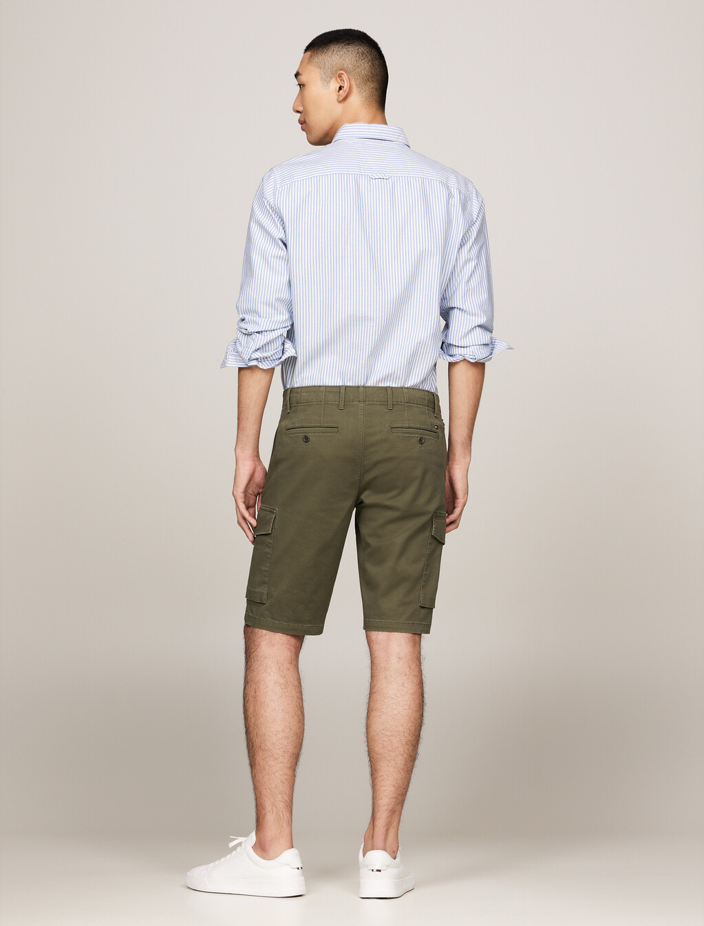 Twill Cargo Pocket Shorts, Army Green, hi-res
