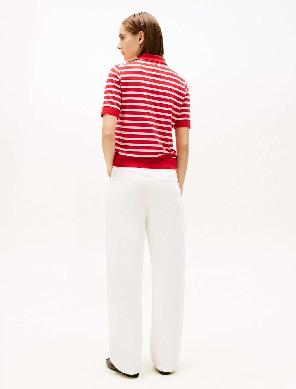 Regular Fit Pique Zip Polo Shirt, Primary Red/Bonita Pink/Calico Stp, hi-res