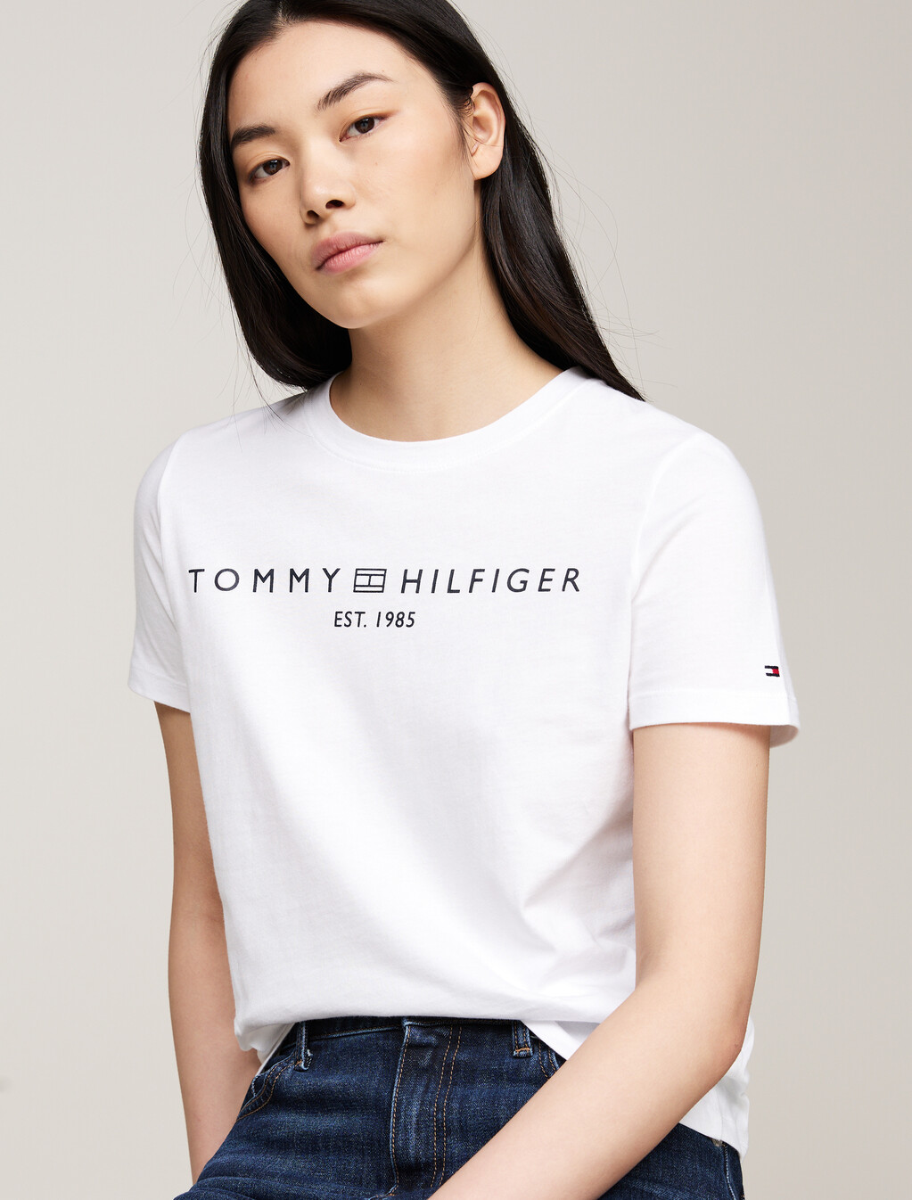 Logo Crew Neck T-Shirt, Th Optic White, hi-res