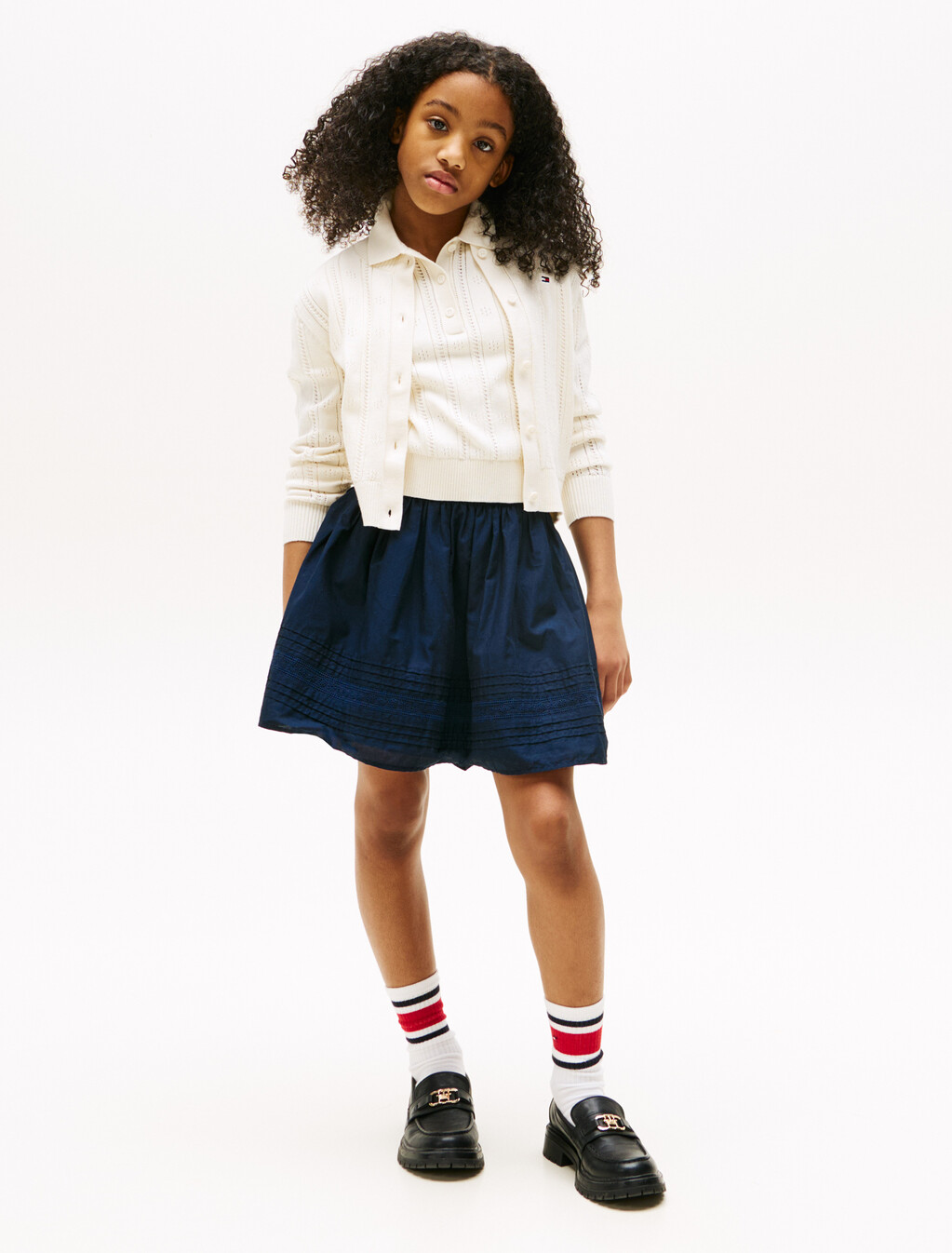 Pointelle Cardigan, Ivory Petal, hi-res