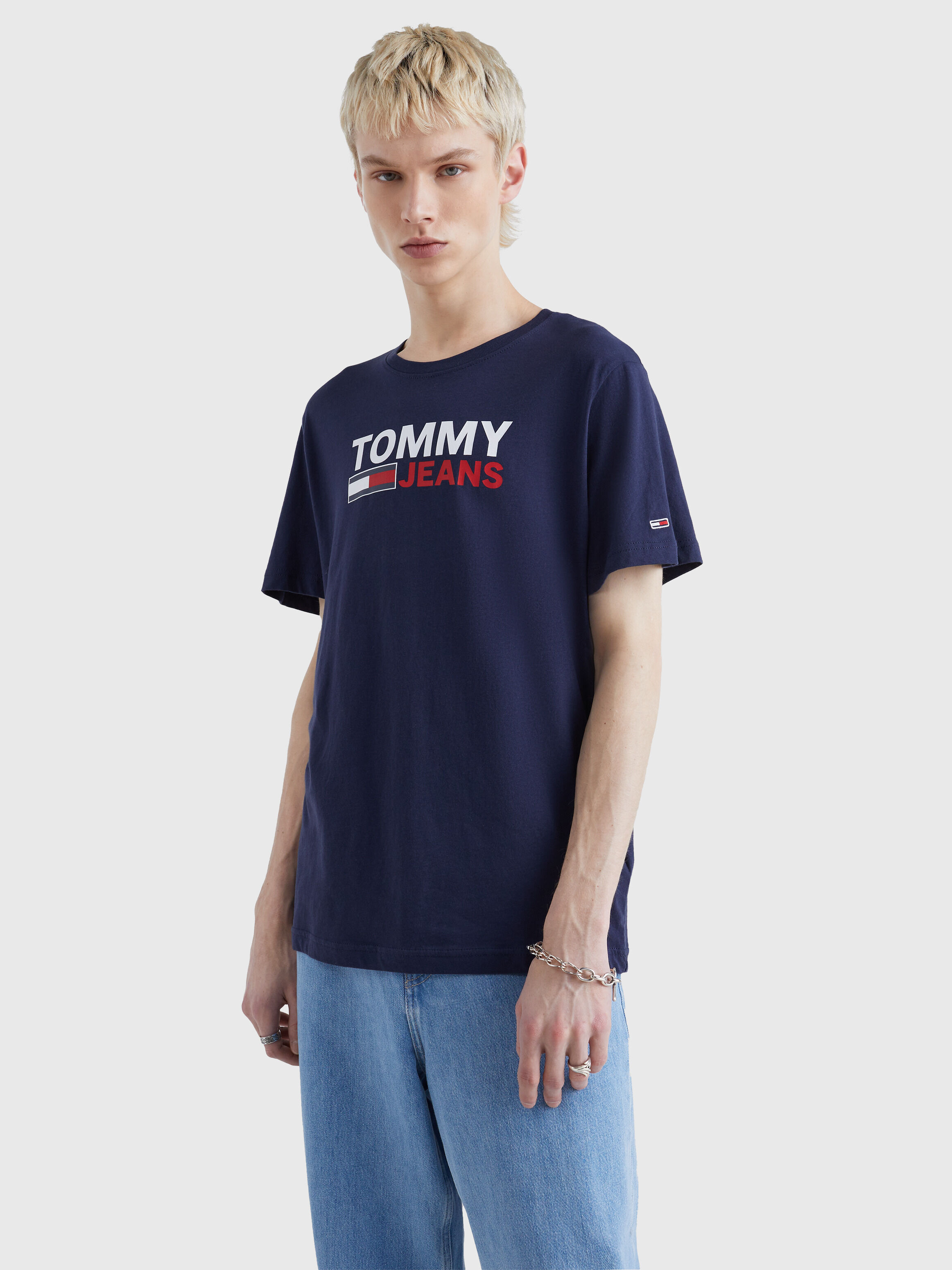 Tommy jeans blue on sale shirt