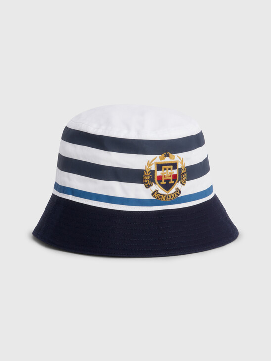 TH MONOGRAM STRIPE BUCKET HAT