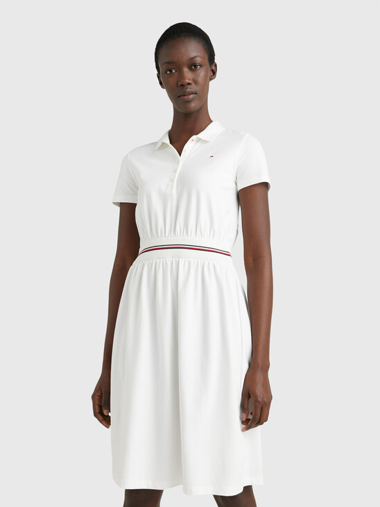 FIT AND FLARE POLO DRESS