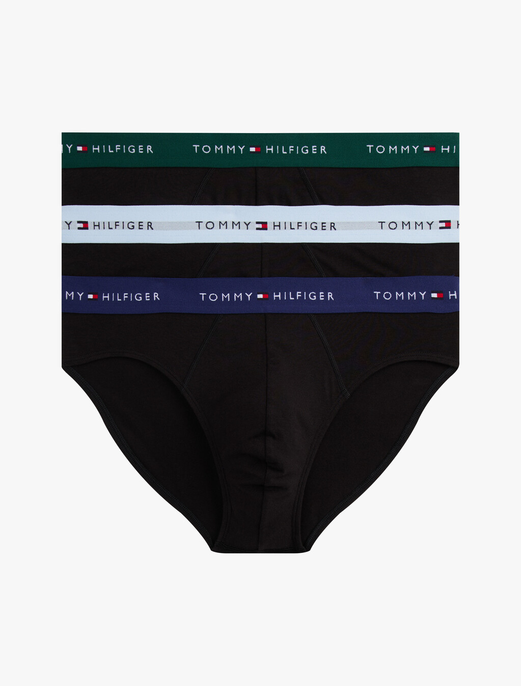 3-Pack Signature Logo Waistband Briefs, Orn Grn/Prp Nvy/Ves Blu, hi-res