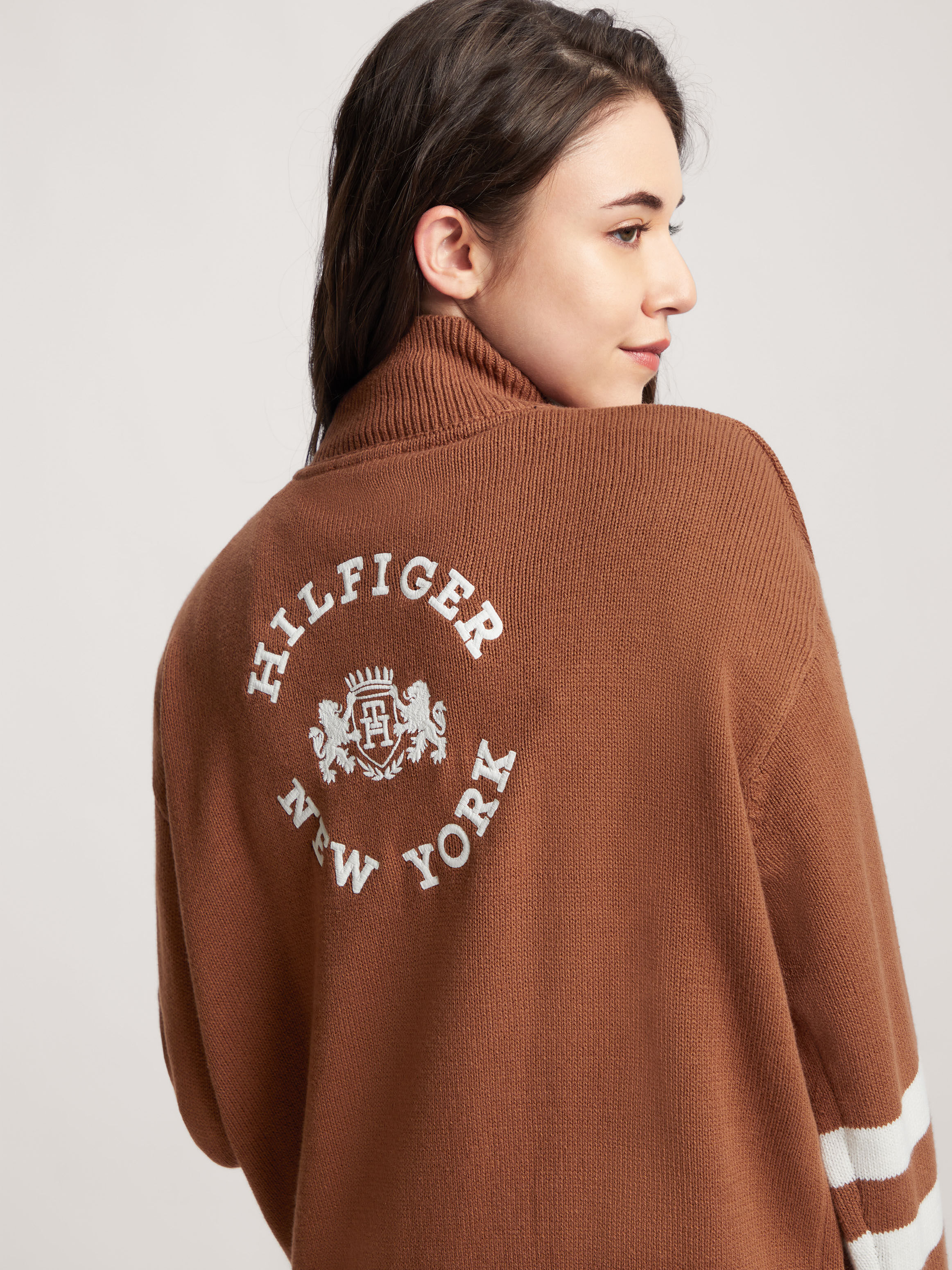 Varsity Mock Neck Sweater Tommy Hilfiger Singapore