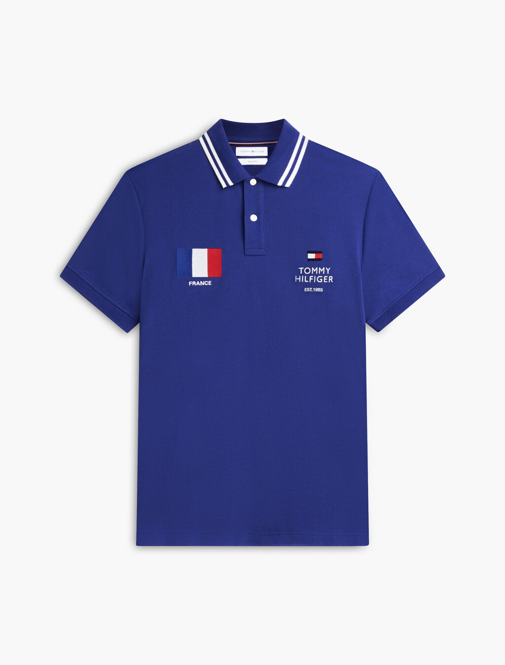 Regular Fit Pique Polo Shirt, Blue Ink, hi-res