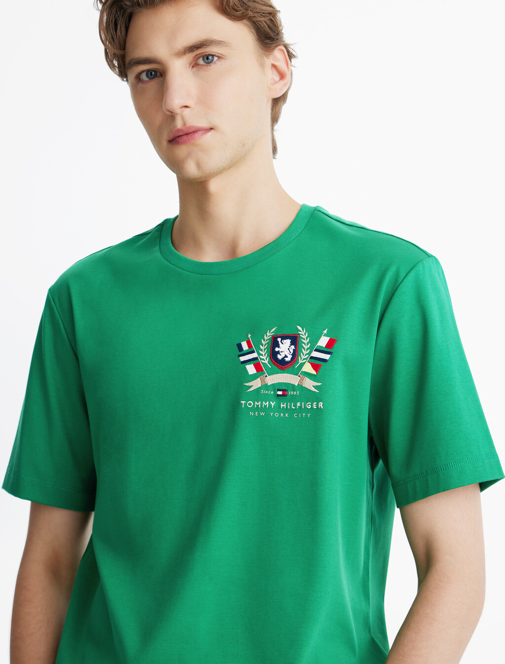 Hilfiger Crest Interlock T-Shirt, Nouveau Green, hi-res