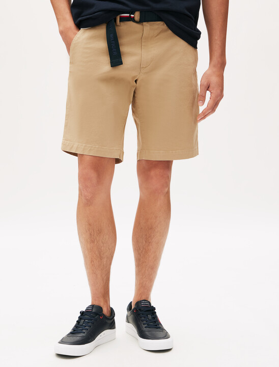 Essential Brooklyn Organic Cotton Twill Shorts With Belt