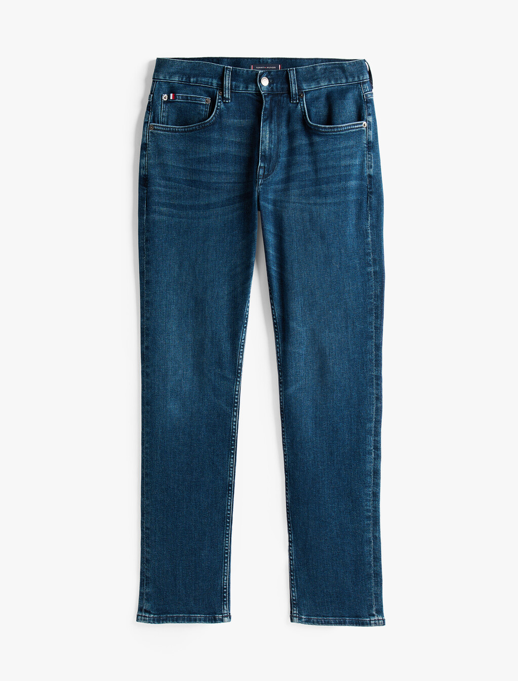 Denton Washed Straight Leg Jeans, Tinted Blue, hi-res