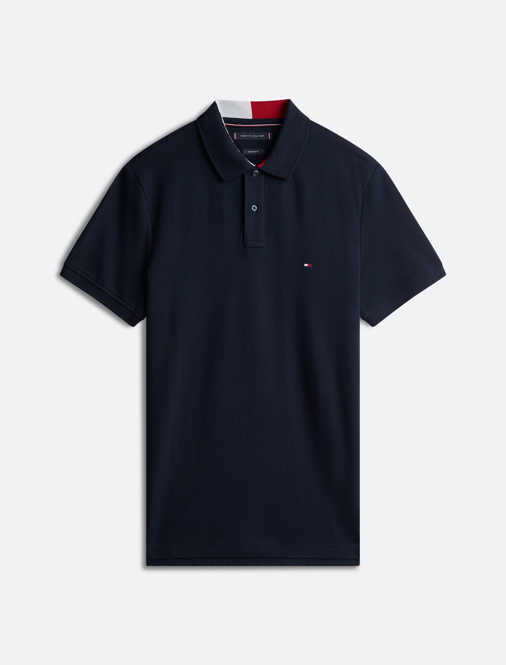 Color Block Undercollar Polo, Desert Sky, hi-res