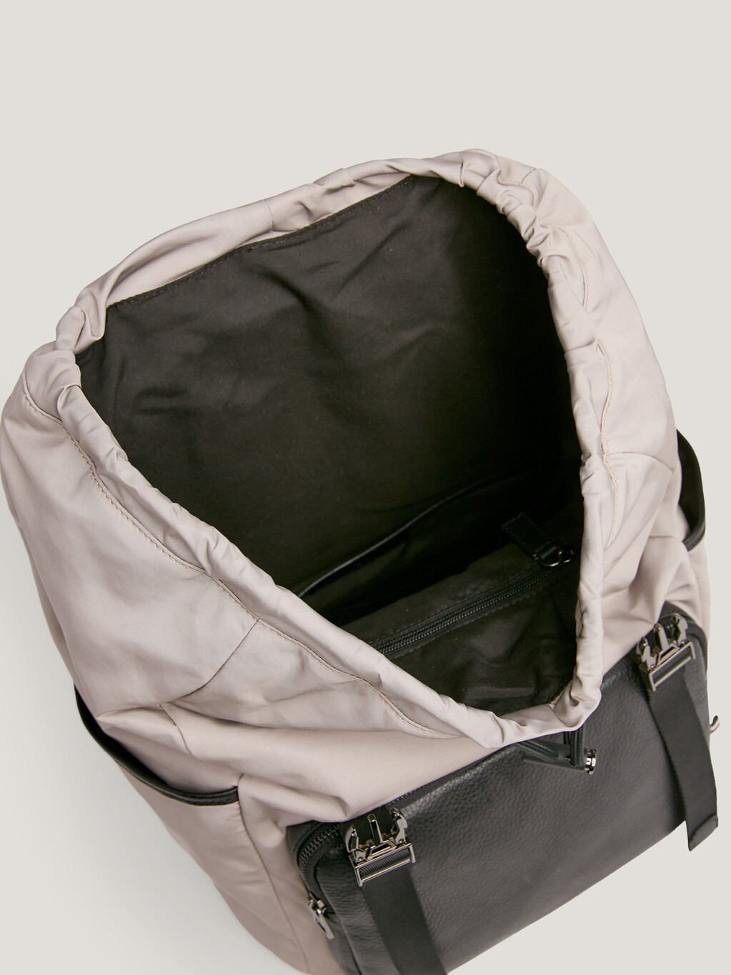 Flap Closure Logo Backpack, Smooth Taupe, hi-res