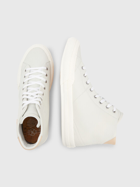 LEATHER MONOGRAM HIGH-TOP TRAINERS