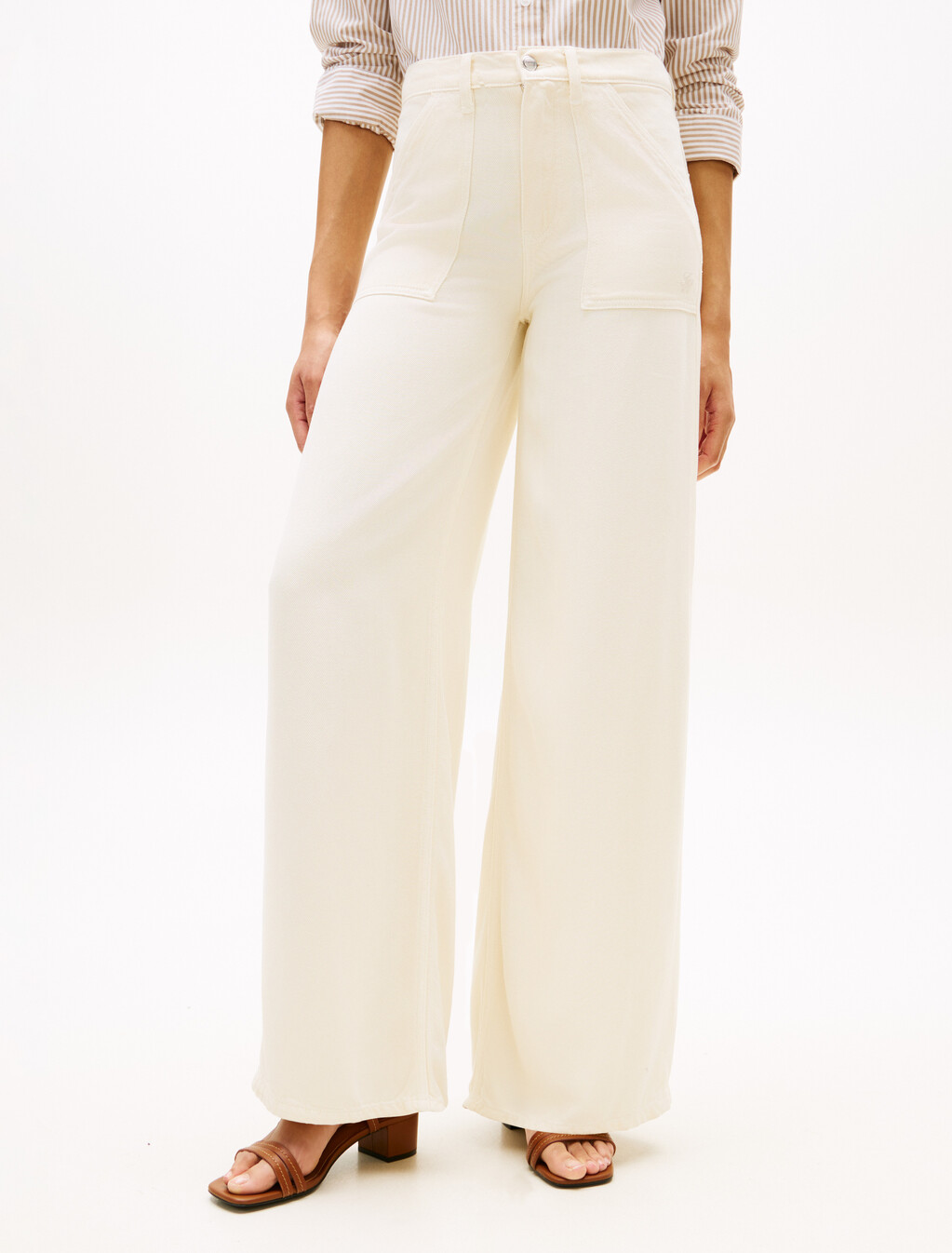 70s High Rise Wide Leg Jeans, Soft Ecru, hi-res