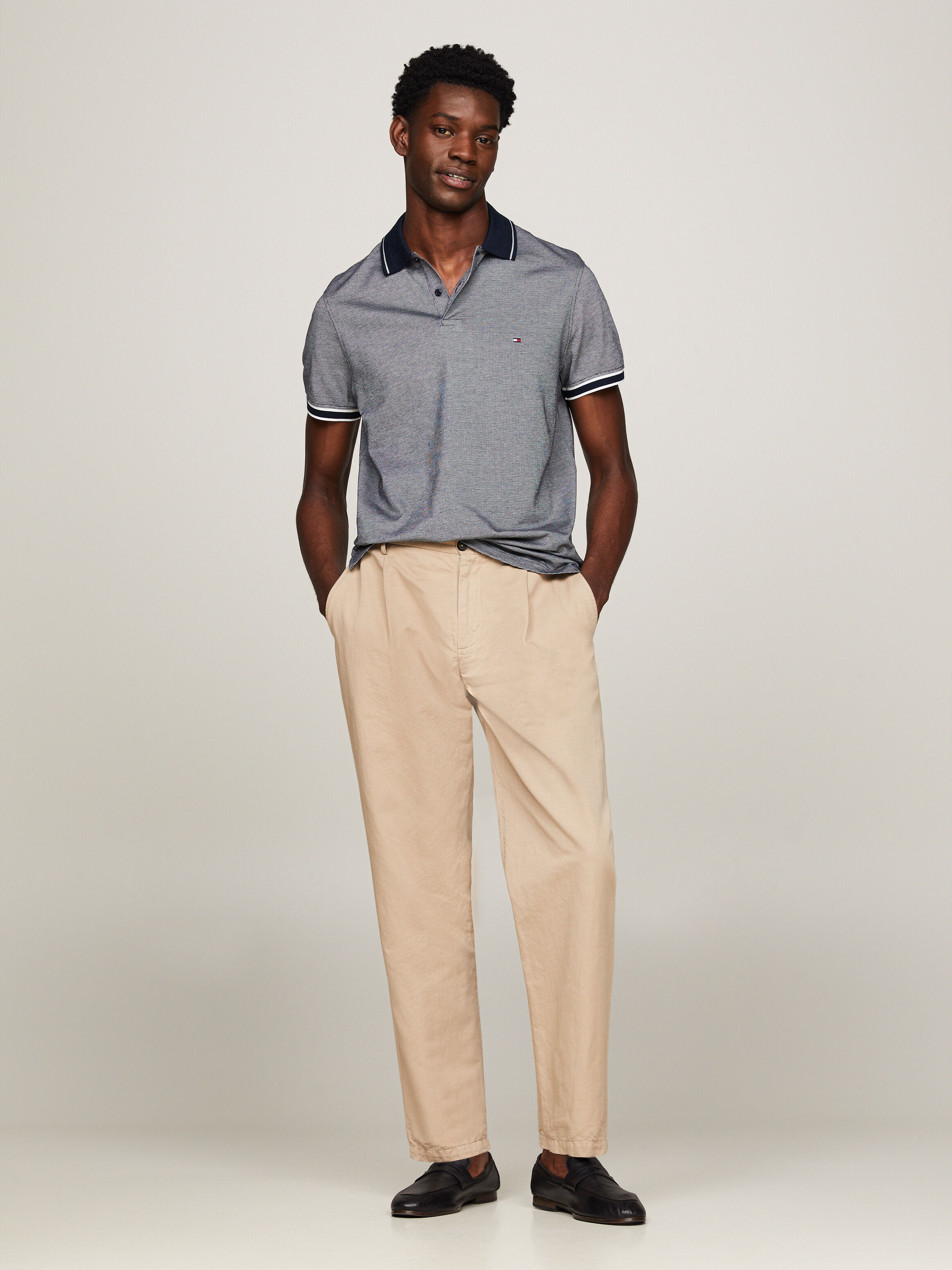 White polo short sleeve top button up