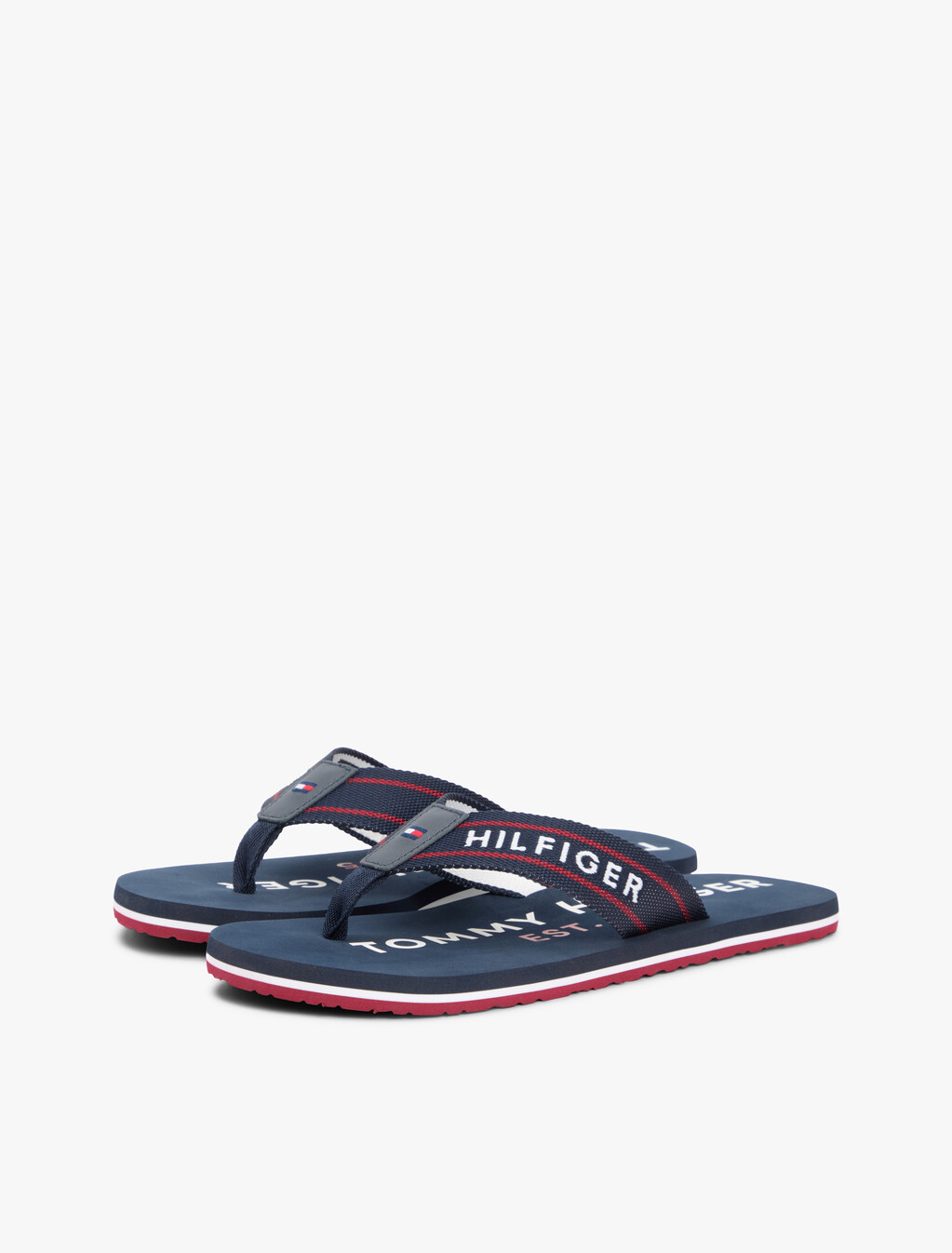 Webbing Strap Logo Flip-Flops, Desert Sky, hi-res
