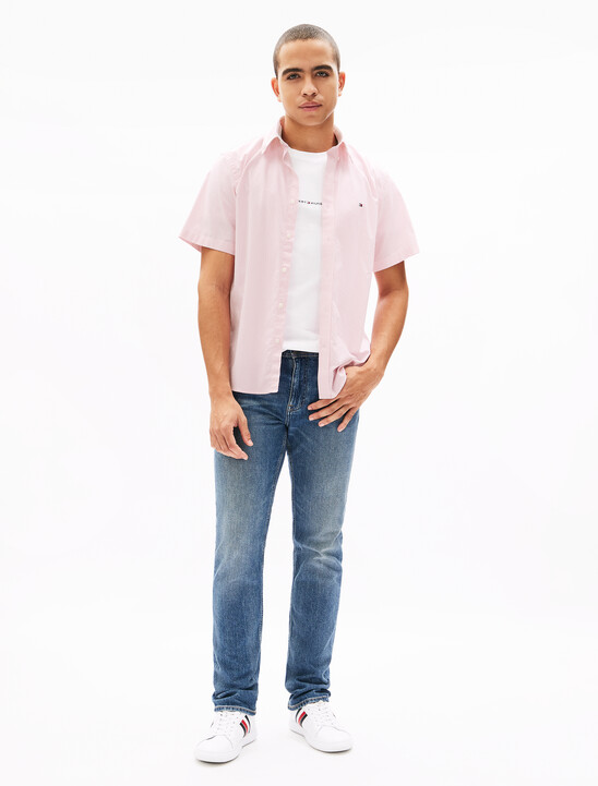 Oxford Stripe Short Sleeve Shirt