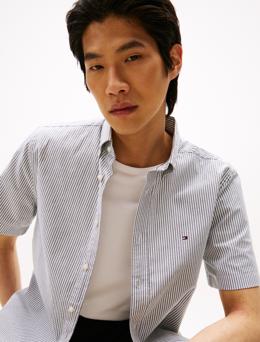 Asia Fit Lightweight Stripe Oxford Shirt, Desert Sky / Stripes, hi-res