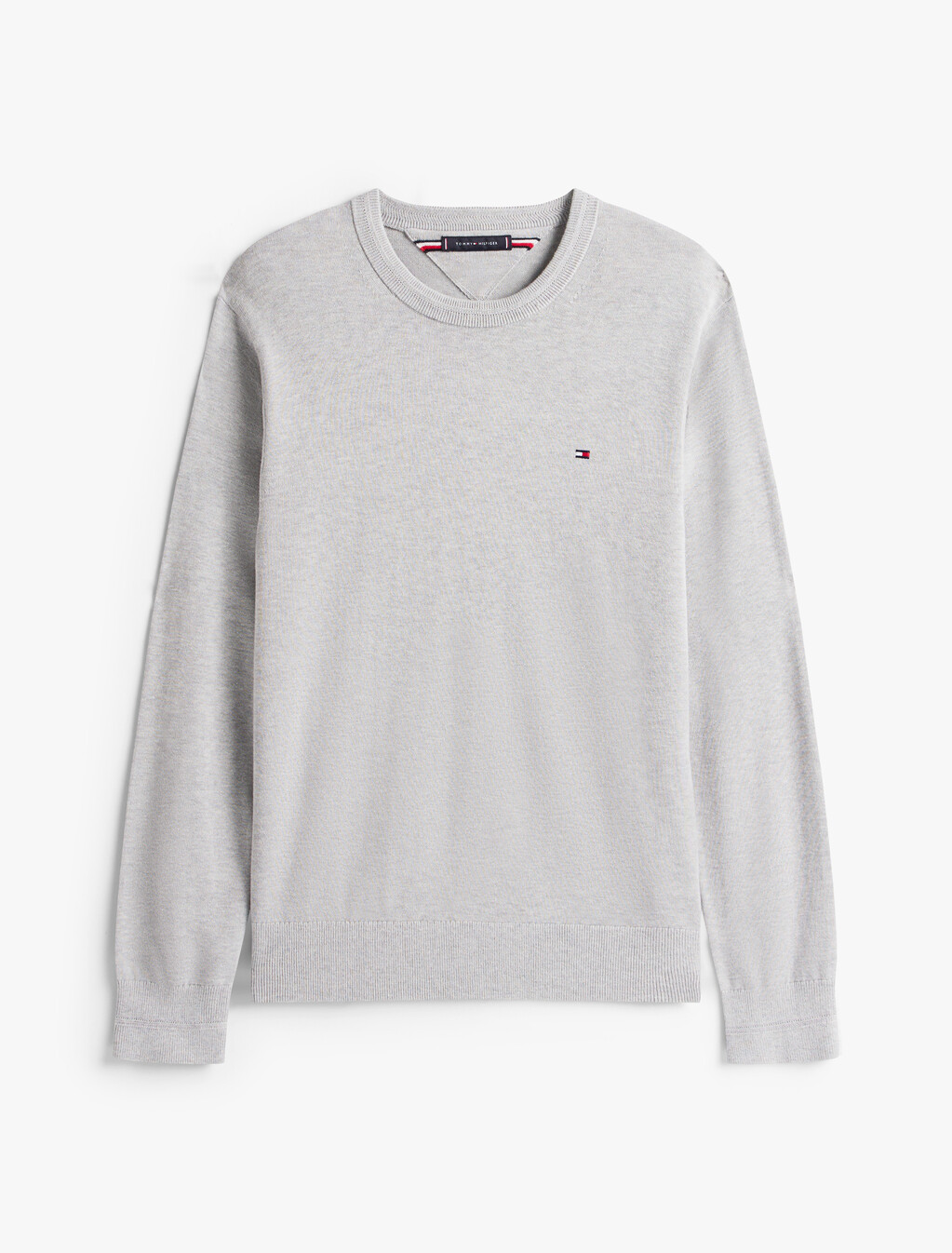 Cotton Silk Cashmere Sweater, Light Grey Heather, hi-res