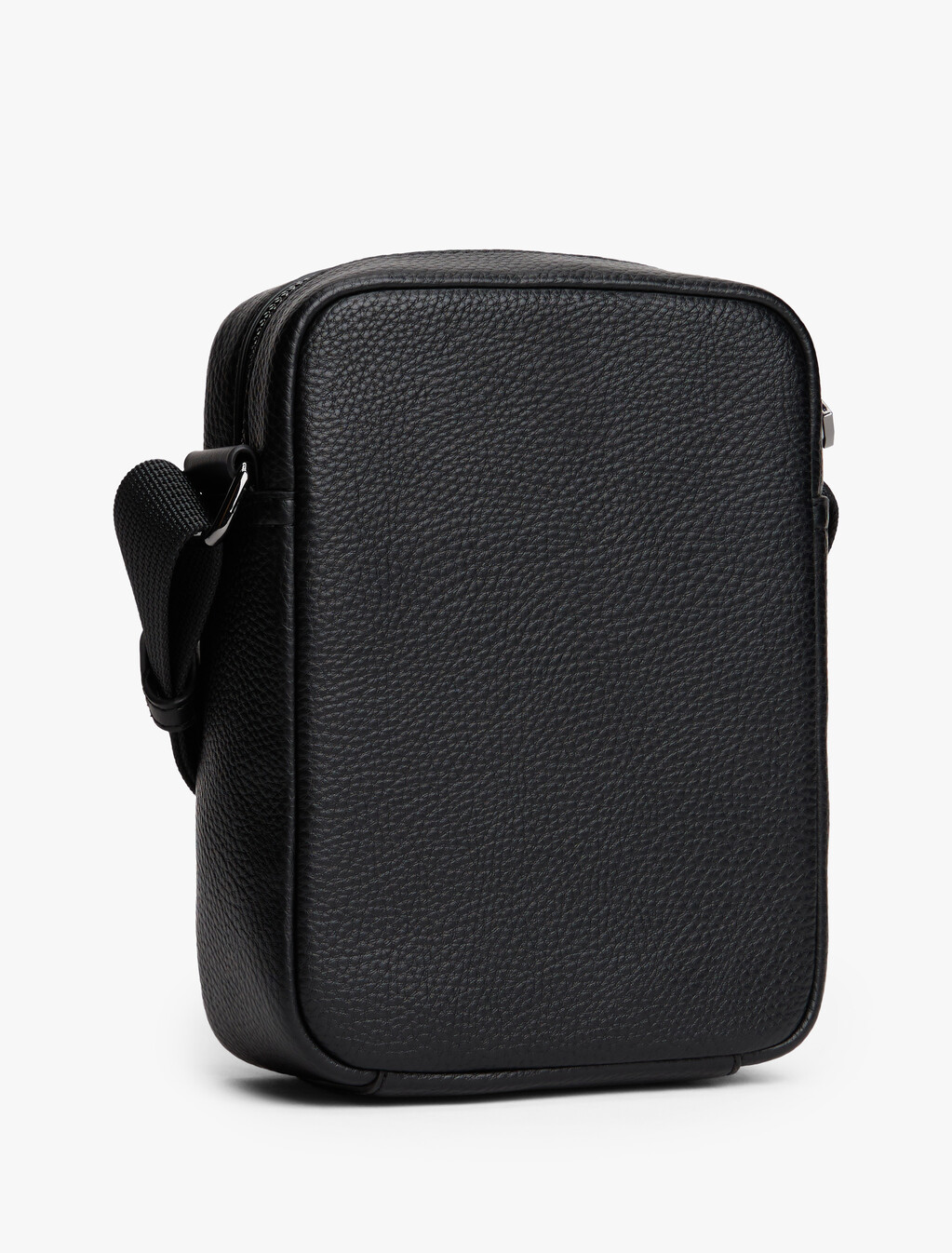 Metal Logo Crossbody Reporter Bag, Black, hi-res