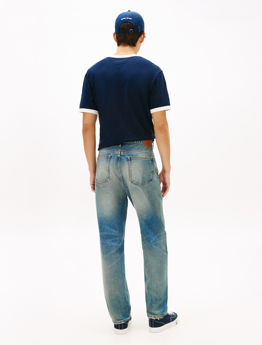 Sonny Distressed Regular Tapered Leg Jeans, Denim Medium, hi-res