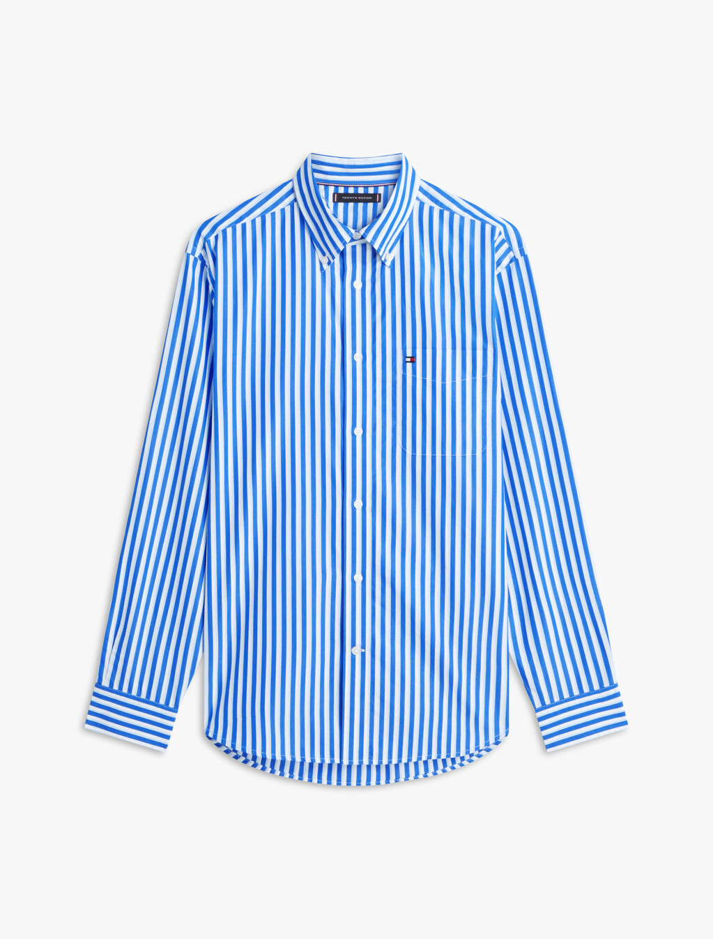 Classic Fit Stripe Poplin Shirt, Regal Blue / Stripe, hi-res