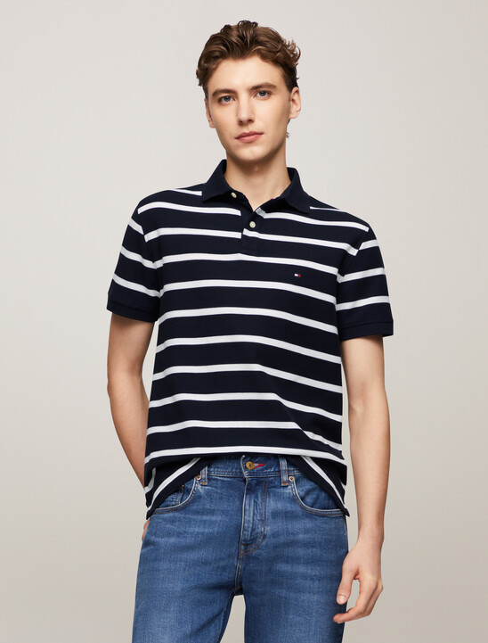 Refined Stripe Stretch Polo
