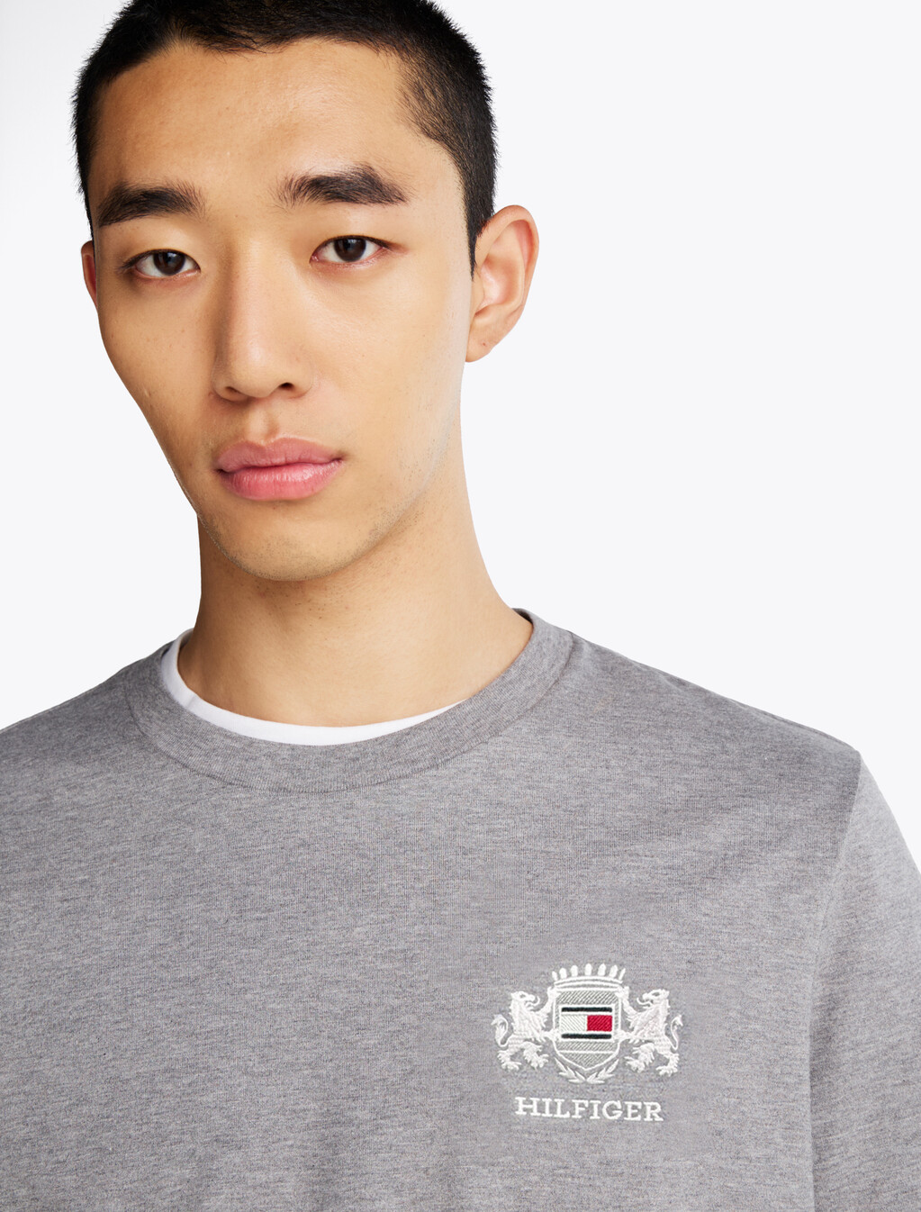 Logo Embroidery T-Shirt, Medium Grey Heather, hi-res