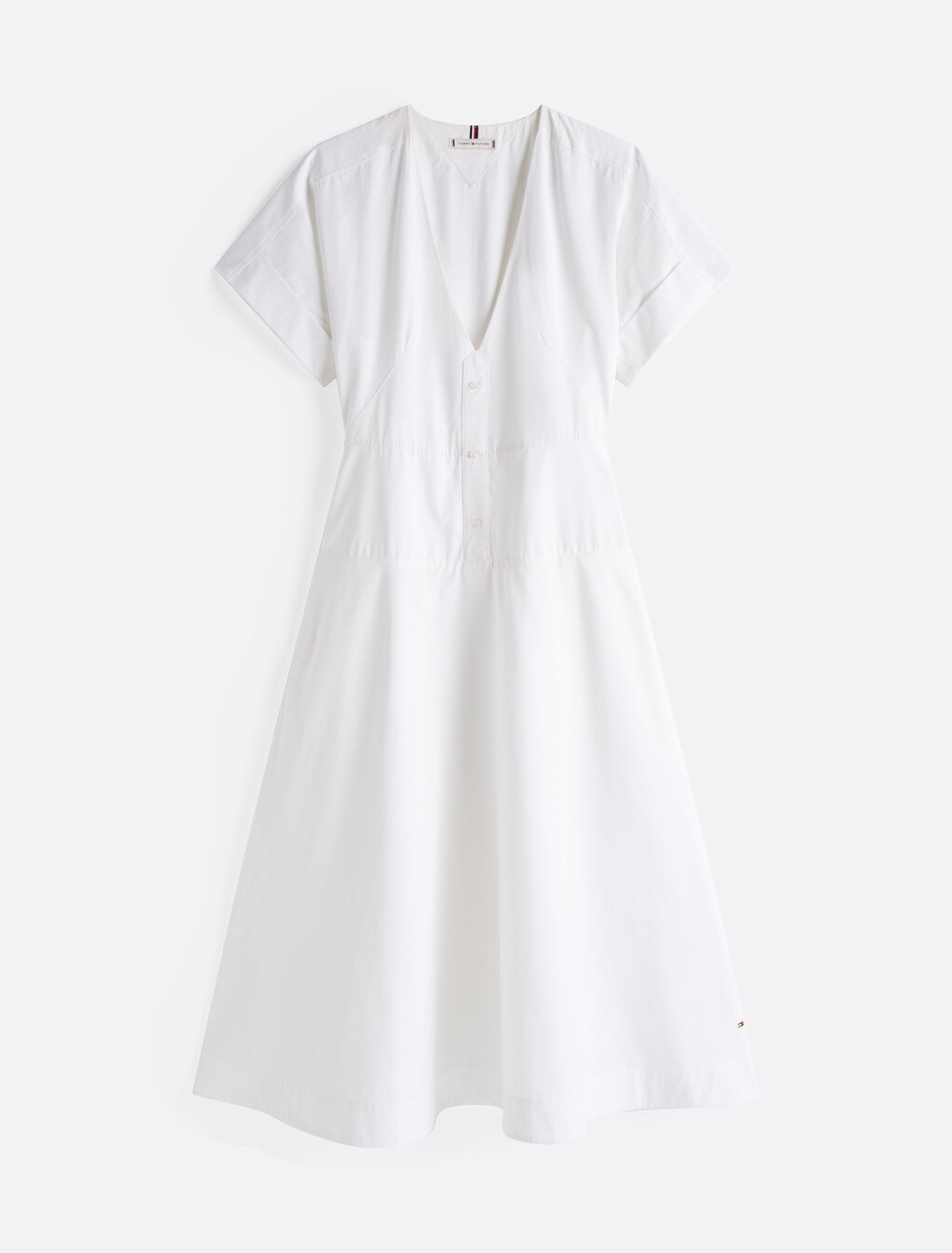 The Runway Collection Slim Midi Shirt Dress, Optic White, hi-res