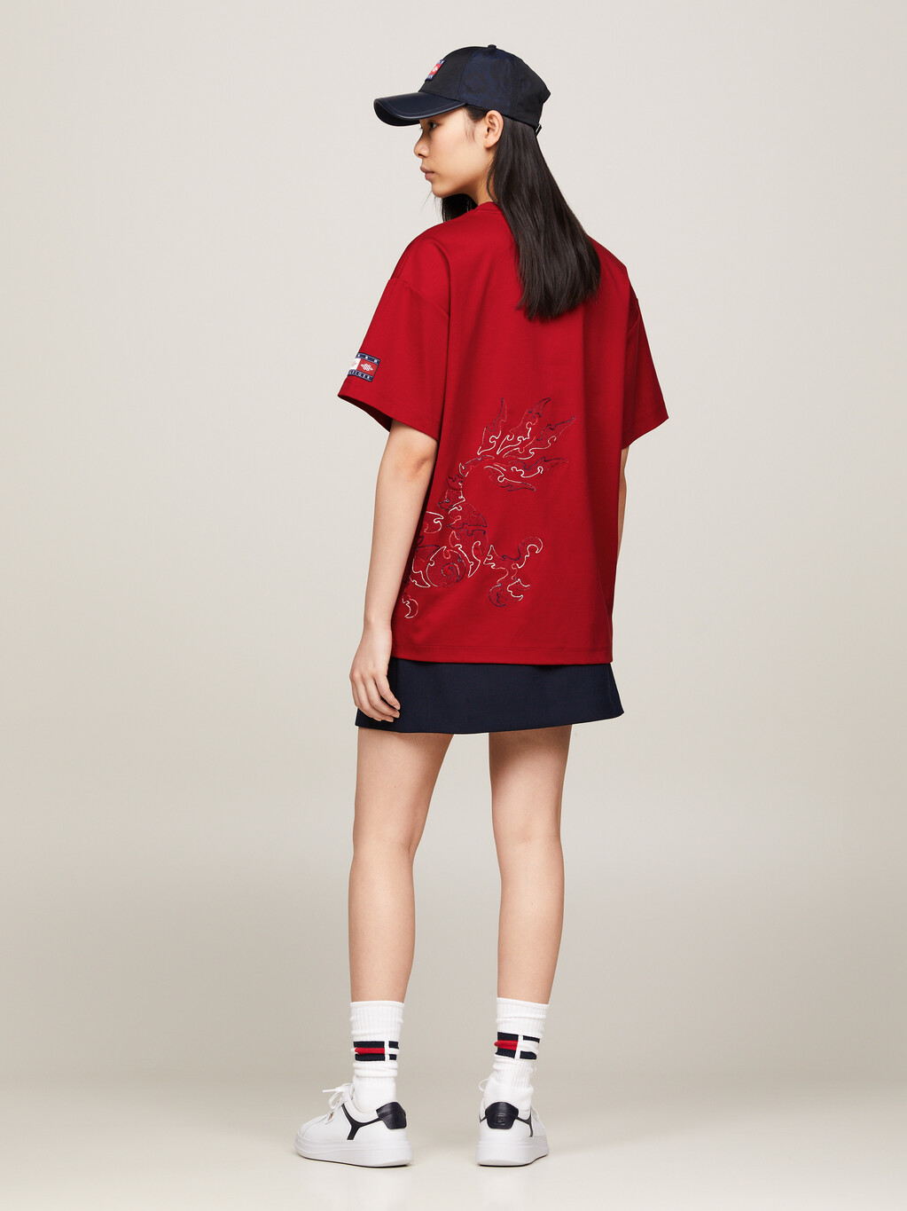 Tommy x CLOT Dual Gender Dragon Motif T-Shirt, Arizona Red, hi-res