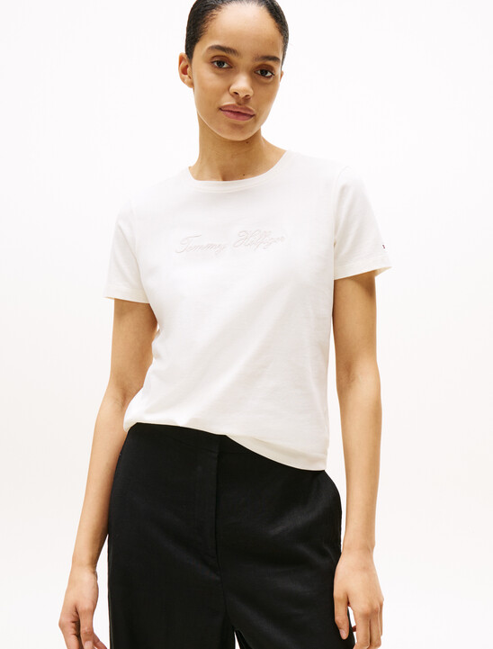Lurex Script Logo T-Shirt
