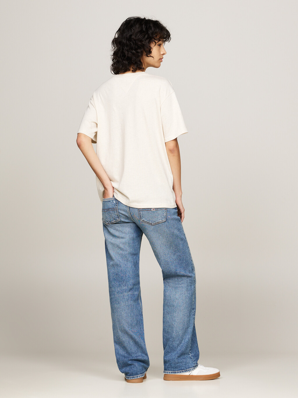 Mélange Crew Neck Relaxed T-Shirt, Ancient White Melange, hi-res