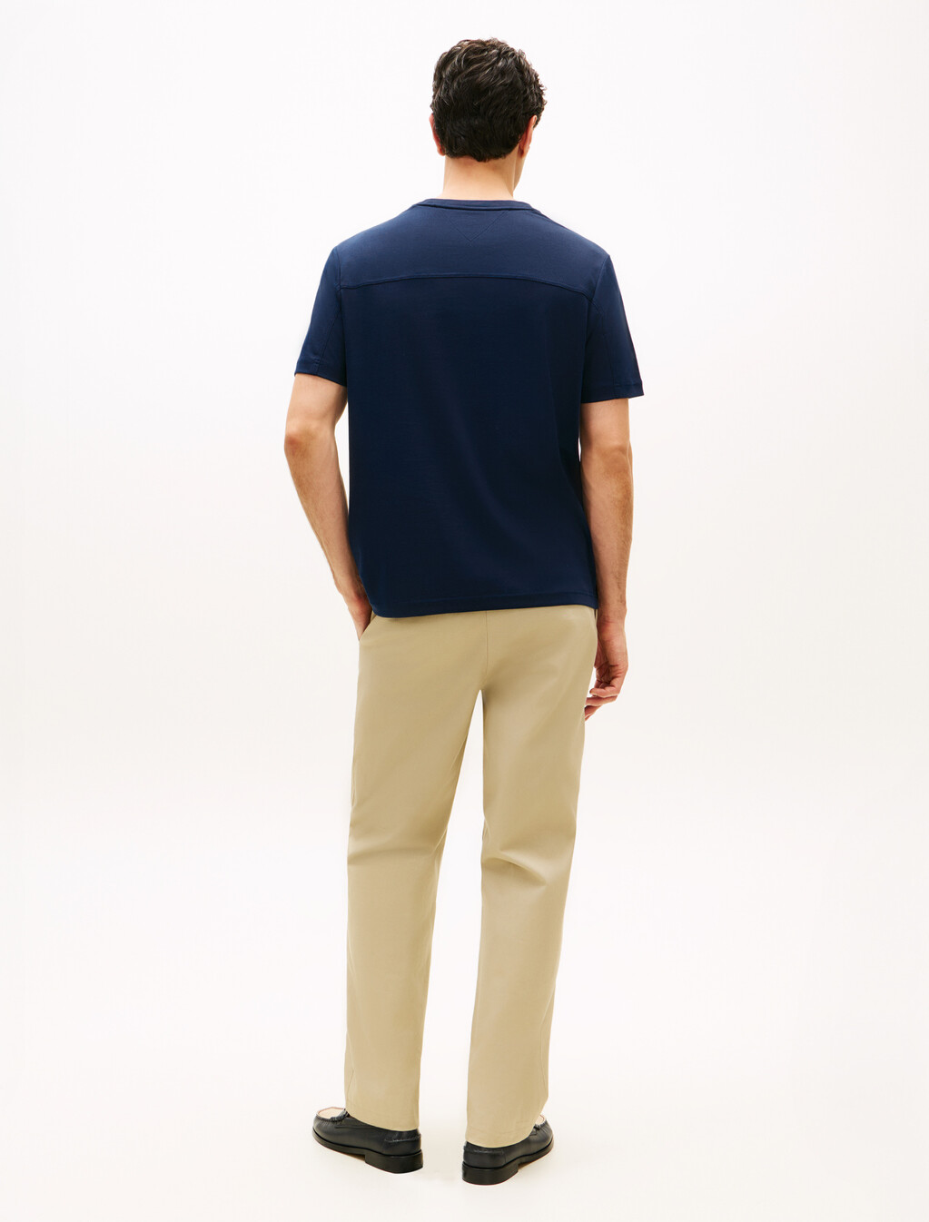 Tonal Logo Interlock Knit T-Shirt, Carbon Navy, hi-res