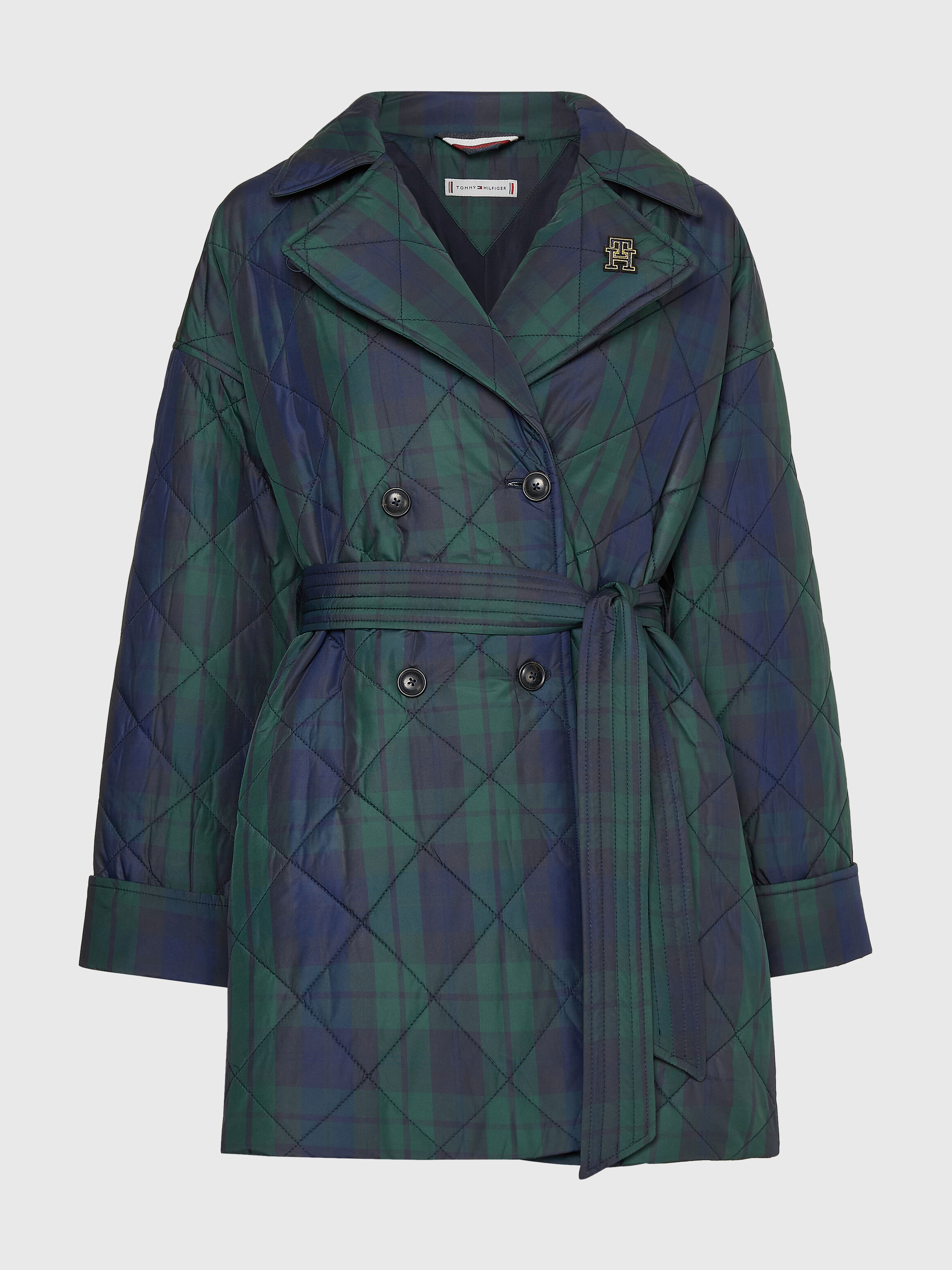 Green plaid peacoat outlet