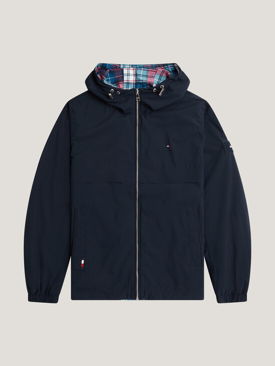 Reversible Check Hooded Jacket