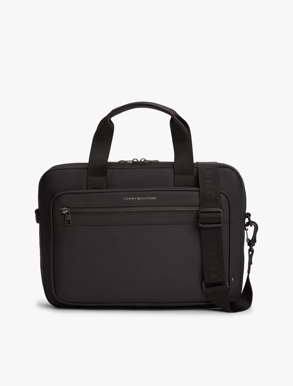 Metal Logo Laptop Bag, Black, hi-res