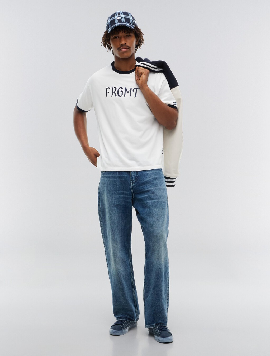 Relaxed Jersey Ringer T-Shirt, Ecru, hi-res
