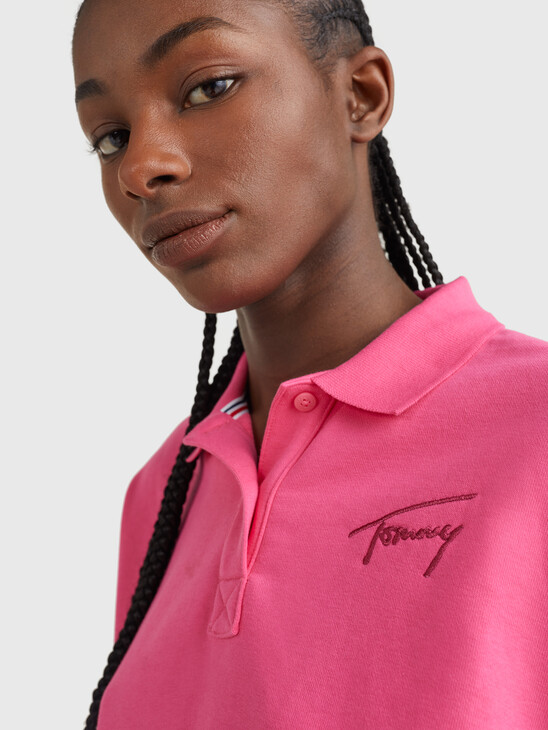 TOMMY JEANS SIGNATURE CROPPED POLO